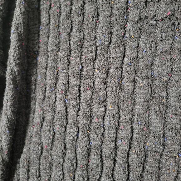 FREE PEOPLE OB1128308 Black Speckled Baja Babe Hooded Hacci Sweater SIZE SMALL - Picture 6 of 12